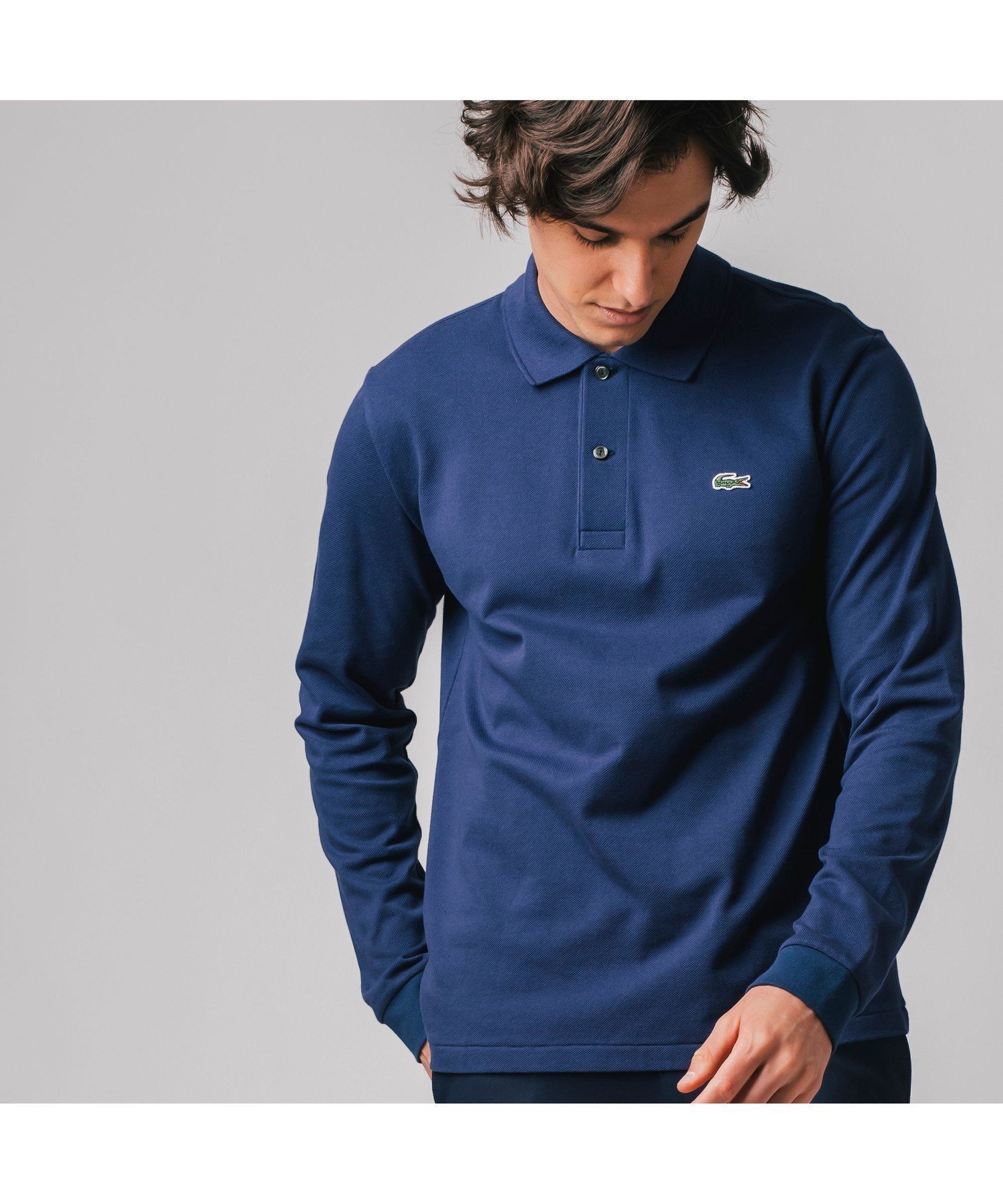 【ラコステ/LACOSTE / MEN】のオリジナルフィット 長袖 ポロシャツ インテリア・キッズ・メンズ・レディースファッション・服の通販 founy(ファニー) 　ファッション　Fashion　メンズファッション　MEN　鹿の子　Pique　シンプル　Simple　定番　Standard　長袖　Long Sleeve　バランス　Balance　フィット　Fit　ポロシャツ　Polo Shirt　ルーズ　Loose　おすすめ　Recommend　日本製　Made In Japan　エレガント 上品　Elegant　ギフト プレゼント　Gift Present　ダークブルー|ID: prp329100004198961 ipo3291000000029386260