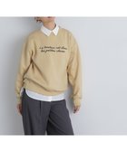 【エヌ ナチュラルビューティーベーシック/N.Natural Beauty basic】のハンドライティング刺繍スウェット イエロー|ID: prp329100004199012 ipo3291000000029091637