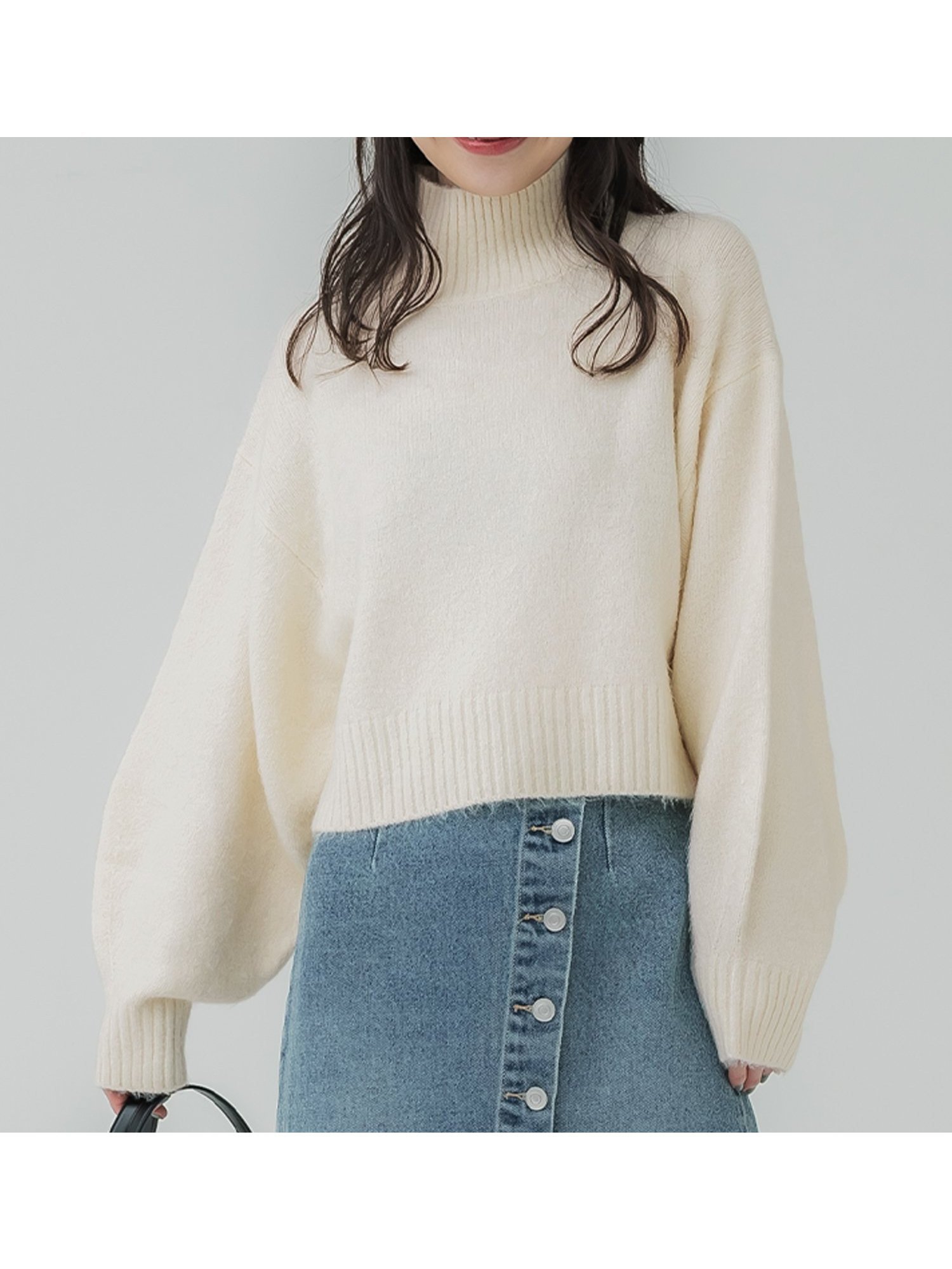 【コカ/COCA】の袖バルーンボトルネックニット 人気、トレンドファッション・服の通販 founy(ファニー) 　ファッション　Fashion　レディースファッション　WOMEN　トップス・カットソー　Tops/Tshirt　ニット　Knit Tops　ポケット　Pocket　 other-1|ID: prp329100004199058 ipo3291000000029091936