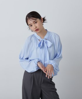 【エヌ ナチュラルビューティーベーシック/N.Natural Beauty basic】の前後2wayボウタイブラウス 人気、トレンドファッション・服の通販 founy(ファニー) ファッション Fashion レディースファッション WOMEN トップス・カットソー Tops/Tshirt シャツ/ブラウス Shirts/Blouses ギャザー Gather スリーブ Sleeve |ID:prp329100004199068