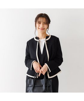 【アバハウスマヴィ/abahouse mavie】のパイピングノーカラージャケット 人気、トレンドファッション・服の通販 founy(ファニー) ファッション Fashion レディースファッション WOMEN アウター Coat Outerwear ジャケット Jackets ノーカラージャケット No Collar Leather Jackets A/W・秋冬 Aw・Autumn/Winter・Fw・Fall-Winter おすすめ Recommend インナー Inner オケージョン Occasion クール Cool セレモニー Ceremony フェミニン Feminine 春 Spring ビジネス 仕事 通勤 Business |ID:prp329100004200084