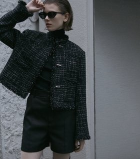 【ルシェル ブルー/LE CIEL BLEU】のラストロツイードジャケット / Lustro Tweed Jacket 人気、トレンドファッション・服の通販 founy(ファニー) ファッション Fashion レディースファッション WOMEN アウター Coat Outerwear ジャケット Jackets おすすめ Recommend イタリア Italy クラシカル Classical コンパクト Compact ジャケット Jacket ツイード Tweed フロント Front |ID:prp329100004200173