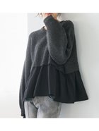 【コカ/COCA】のドッキングギャザーニット 人気、トレンドファッション・服の通販 founy(ファニー) ファッション Fashion レディースファッション WOMEN トップス・カットソー Tops/Tshirt ニット Knit Tops トレンド Trend ポケット Pocket thumbnail Black|ID: prp329100004200515 ipo3291000000029101220