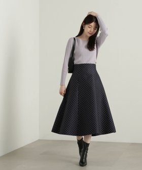 【プロポーション ボディドレッシング/PROPORTION BODY DRESSING】のドットジャガードスカート 人気、トレンドファッション・服の通販 founy(ファニー) ファッション Fashion レディースファッション WOMEN スカート Skirt クリスマス X'mas Christmas Xmas ドット Dot 年末 The End Of The Year |ID:prp329100004200517