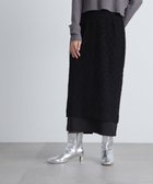 【エヌ ナチュラルビューティーベーシック/N.Natural Beauty basic】のシアージャガードスカート 人気、トレンドファッション・服の通販 founy(ファニー) ファッション Fashion レディースファッション WOMEN スカート Skirt スウェット Sweat スリット Slit フェミニン Feminine フラット Flat thumbnail ブラック|ID: prp329100004200561 ipo3291000000029101435