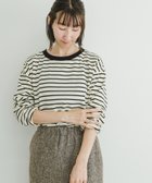 【その他のブランド/Other】のボーダーロングTシャツ 人気、トレンドファッション・服の通販 founy(ファニー) ファッション Fashion レディースファッション WOMEN トップス・カットソー Tops/Tshirt シャツ/ブラウス Shirts/Blouses ロング / Tシャツ T-Shirts 2024年 2024 2024-2025秋冬・A/W Aw/Autumn/Winter/Fw/Fall/2024-2025 A/W・秋冬 Aw・Autumn/Winter・Fw・Fall-Winter 冬 Winter キャミワンピース Cami Dress シンプル Simple ボトム Bottom ボーダー Border ロング Long 定番 Standard 長袖 Long Sleeve thumbnail BLK|ID: prp329100004200690 ipo3291000000029102891