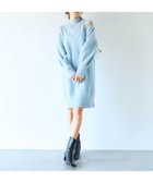 【ラブティックボンボン/La boutique BonBon】の【miki監修】ヘアリーウールカシミヤスリットショルダーワンピース 人気、トレンドファッション・服の通販 founy(ファニー) ファッション Fashion レディースファッション WOMEN ワンピース Dress 秋 Autumn/Fall ショルダー Shoulder ジャケット Jacket スリット Slit デニム Denim ハイネック High Neck ペチコート Petticoat ポケット Pocket リラックス Relax ロング Long おすすめ Recommend thumbnail サックスブルー|ID: prp329100004200703 ipo3291000000029102970