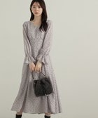 【プロポーション ボディドレッシング/PROPORTION BODY DRESSING】のリボン付きドット柄ワンピース 人気、トレンドファッション・服の通販 founy(ファニー) ファッション Fashion レディースファッション WOMEN ワンピース Dress ドット Dot パターン Pattern リボン Ribbon thumbnail グレー|ID: prp329100004200712 ipo3291000000029103003