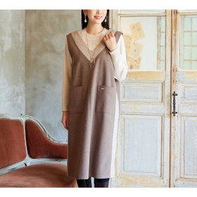 【ミゼール/MISSEL】のバイカラージャンパースカート 人気、トレンドファッション・服の通販 founy(ファニー) ファッション Fashion レディースファッション WOMEN スカート Skirt A/W・秋冬 Aw・Autumn/Winter・Fw・Fall-Winter ジャージー Jersey ストレッチ Stretch スリット Slit プレート Plate ポケット Pocket 人気 Popularity |ID:prp329100004200718