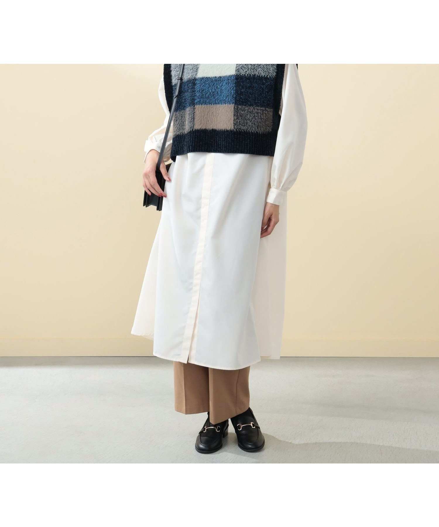 【ビームス ハート/BEAMS HEART】のニットベスト シャツワンピース (セットアイテム) 24AW 人気、トレンドファッション・服の通販 founy(ファニー) 　ファッション　Fashion　レディースファッション　WOMEN　アウター　Coat Outerwear　ワンピース　Dress　シャツワンピース　Shirt Dresses　2024年　2024　2024-2025秋冬・A/W　Aw/Autumn/Winter/Fw/Fall/2024-2025　A/W・秋冬　Aw・Autumn/Winter・Fw・Fall-Winter　カットソー　Cut And Sew　ショート　Short　ストレート　Straight　チェック　Check　トレンド　Trend　ベスト　Vest　ベーシック　Basic　 other-1|ID: prp329100004200728 ipo3291000000029246029