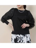 【ヴァン/Vin】のオーガンジースリーブプルオーバー 人気、トレンドファッション・服の通販 founy(ファニー) ファッション Fashion レディースファッション WOMEN トップス・カットソー Tops/Tshirt プルオーバー Pullover カットソー Cut And Sew スリーブ Sleeve フェミニン Feminine エレガント 上品 Elegant thumbnail ブラック|ID: prp329100004200793 ipo3291000000029166354