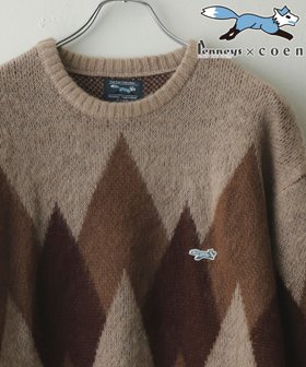 【コーエン/COEN】のPENNEYS(ぺニーズ)別注ビッグシルエットジャガード柄シャギーニット チェック/ペイズリー/アーガイル 人気、トレンドファッション・服の通販 founy(ファニー) ファッション Fashion レディースファッション WOMEN トップス・カットソー Tops/Tshirt ニット Knit Tops アクリル Acrylic インナー Inner 春 Spring チェック Check トレンド Trend ビッグ Big ペイズリー Paisley 別注 Special Order リラックス Relax A/W・秋冬 Aw・Autumn/Winter・Fw・Fall-Winter おすすめ Recommend |ID:prp329100004200822