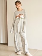 【ジェラート ピケ/gelato pique】のSLEEPING DOG柄ロングパンツ 人気、トレンドファッション・服の通販 founy(ファニー) ファッション Fashion レディースファッション WOMEN パンツ Pants おすすめ Recommend なめらか Smooth イラスト Illustration カットソー Cut And Sew フレンチ French プリント Print ロング Long 手描き Hand Drawn 犬 Dog thumbnail GRY[006]|ID: prp329100004201336 ipo3291000000029108937