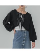 【コカ/COCA】の2wayリボンニットカーディガン 人気、トレンドファッション・服の通販 founy(ファニー) ファッション Fashion レディースファッション WOMEN トップス・カットソー Tops/Tshirt ニット Knit Tops カーディガン Cardigans ポケット Pocket thumbnail Black|ID: prp329100004201344 ipo3291000000029108980