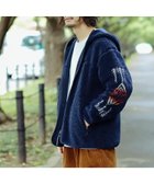 【ビーミングライフストア/B:MING LIFE STORE / MEN】の【10%OFFアウターフェア対象～11/28 23 59まで!!】PENDLETON / ボア ジップ フーディー 人気、トレンドファッション・服の通販 founy(ファニー) ファッション Fashion メンズファッション MEN アウター Coats Outerwear/Men ショルダー Shoulder ジップ Zip ドロップ Drop パターン Pattern フォルム Form フロント Front モダン Modern thumbnail Navy|ID: prp329100004201552 ipo3291000000029518832