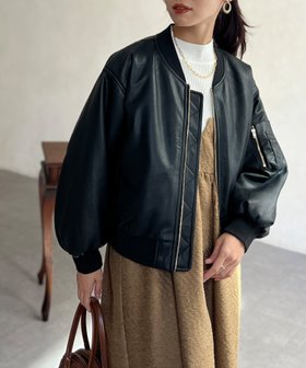 【シェトワ/Chez toi】の合皮中綿ブルゾン 人気、トレンドファッション・服の通販 founy(ファニー) ファッション Fashion レディースファッション WOMEN アウター Coat Outerwear ブルゾン Blouson/Jackets シンプル Simple デニム Denim フェミニン Feminine ブルゾン Blouson ポケット Pocket 防寒 Cold Protection プチプライス・低価格 Affordable おすすめ Recommend エレガント 上品 Elegant |ID:prp329100004201725