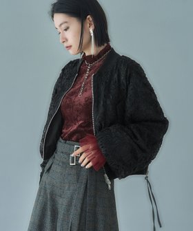 【ハレ/HARE】のリバーシブルレース*サテンショートブルゾン 人気、トレンドファッション・服の通販 founy(ファニー) ファッション Fashion レディースファッション WOMEN アウター Coat Outerwear ブルゾン Blouson/Jackets サイドジップ Side Zip サテン Satin ショート Short シンプル Simple トレンド Trend リバーシブル Reversible リボン Ribbon レース Race エレガント 上品 Elegant |ID:prp329100004201810