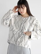 【ラシュッド/LASUD】のウェーブ刺繍ボアブルゾン アイボリー|ID: prp329100004201834 ipo3291000000029402629