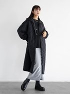 【ラシュッド/LASUD】のスタンドカラーキルティングロングコート 人気、トレンドファッション・服の通販 founy(ファニー) ファッション Fashion レディースファッション WOMEN アウター Coat Outerwear コート Coats キルティング Quilting スリット Slit 冬 Winter thumbnail ブラック|ID: prp329100004201835 ipo3291000000029619919