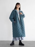 【ラシュッド/LASUD】のスタンドカラーキルティングロングコート 人気、トレンドファッション・服の通販 founy(ファニー) ファッション Fashion レディースファッション WOMEN アウター Coat Outerwear コート Coats キルティング Quilting スリット Slit 冬 Winter thumbnail ブルー|ID: prp329100004201835 ipo3291000000029619920