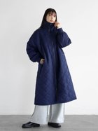 【ラシュッド/LASUD】のスタンドカラーキルティングロングコート 人気、トレンドファッション・服の通販 founy(ファニー) ファッション Fashion レディースファッション WOMEN アウター Coat Outerwear コート Coats キルティング Quilting スリット Slit 冬 Winter thumbnail ネイビー|ID: prp329100004201835 ipo3291000000029619922