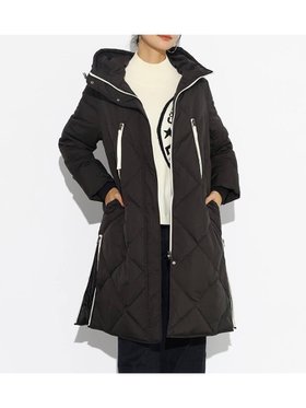 【ヴァン/Vin】のバイカラーロングダウンコート 人気、トレンドファッション・服の通販 founy(ファニー) ファッション Fashion レディースファッション WOMEN アウター Coat Outerwear コート Coats ダウン Down Coats And Jackets スタンド Stand スリット Slit ダウン Down フェザー Feather 冬 Winter 軽量 Lightweight |ID:prp329100004201839