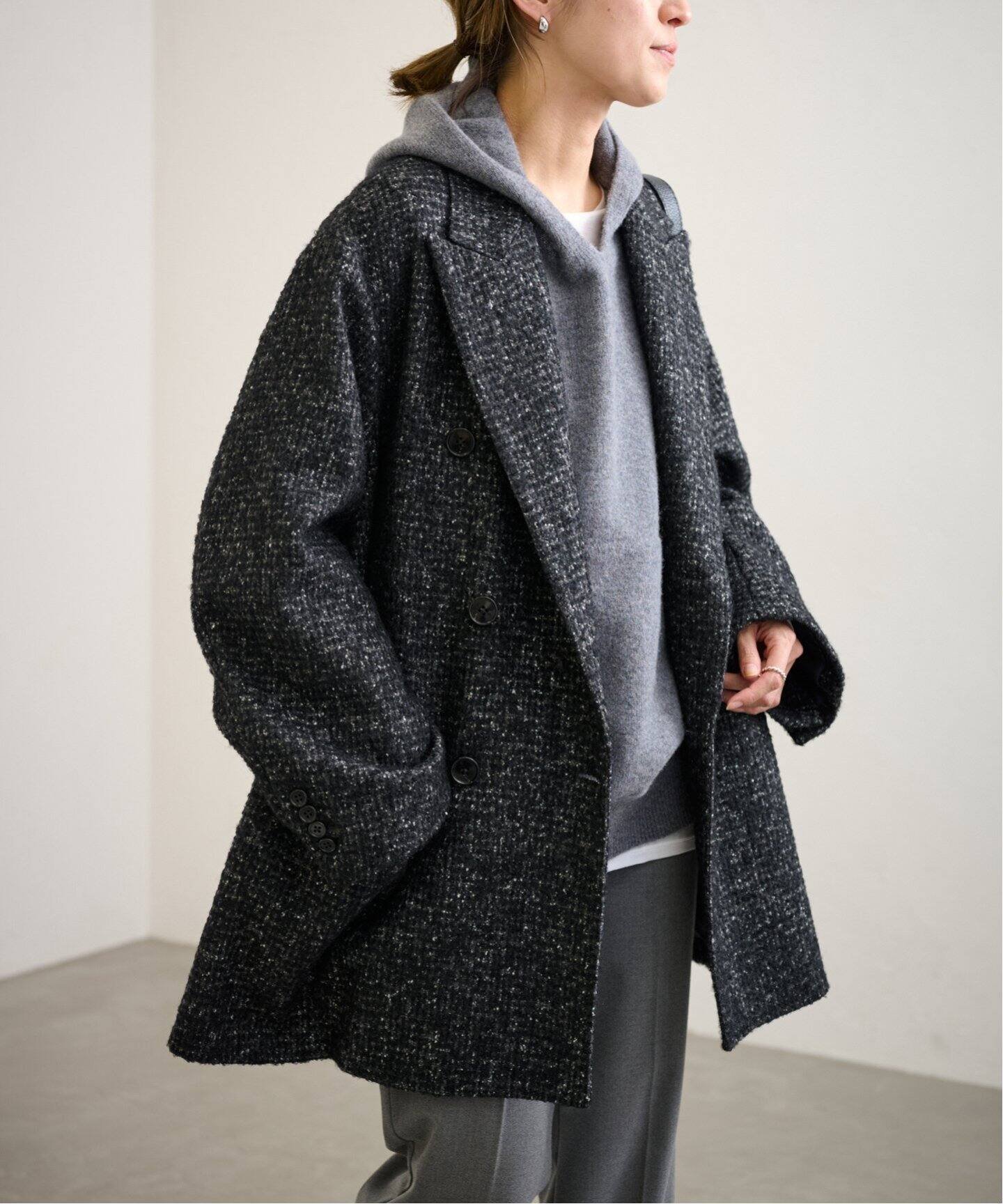 【フレームワーク/FRAMeWORK】のCOUTURE DADAM Silknep Tweed Cottage Coat 人気、トレンドファッション・服の通販 founy(ファニー) 　ファッション　Fashion　レディースファッション　WOMEN　アウター　Coat Outerwear　コート　Coats　2024年　2024　2024-2025秋冬・A/W　Aw/Autumn/Winter/Fw/Fall/2024-2025　コレクション　Collection　 other-1|ID: prp329100004201906 ipo3291000000029111752