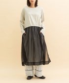 【プードゥドゥ/POU DOU DOU】のサイドスリットレイヤードワンピース 人気、トレンドファッション・服の通販 founy(ファニー) ファッション Fashion レディースファッション WOMEN ワンピース Dress オーガンジー Organdy カットソー Cut And Sew シアー Sheer スマート Smart スリット Slit デニム Denim ドッキング Docking ボトム Bottom リボン Ribbon thumbnail オートミール|ID: prp329100004202004 ipo3291000000029232812