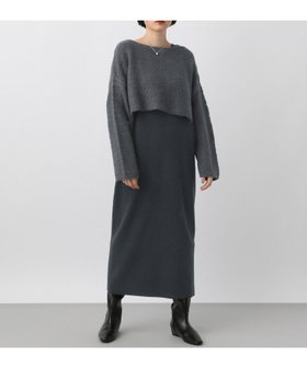 【アパートバイローリーズ/apart by lowrys】のツィード2Pニットワンピース 人気、トレンドファッション・服の通販 founy(ファニー) ファッション Fashion レディースファッション WOMEN ワンピース Dress ニットワンピース Knit Dresses おすすめ Recommend アクリル Acrylic カーディガン Cardigan クロップド Cropped ストレッチ Stretch ツィード Tweed ノースリーブ No Sleeve |ID:prp329100004202026