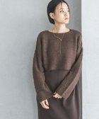 【アパートバイローリーズ/apart by lowrys】のツィード2Pニットワンピース 人気、トレンドファッション・服の通販 founy(ファニー) ファッション Fashion レディースファッション WOMEN ワンピース Dress ニットワンピース Knit Dresses おすすめ Recommend アクリル Acrylic カーディガン Cardigan クロップド Cropped ストレッチ Stretch ツィード Tweed ノースリーブ No Sleeve thumbnail ブラウン58|ID: prp329100004202026 ipo3291000000029112130