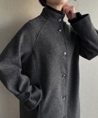 【ジュノア/JUNOAH】のスタンドカラーロングコート 人気、トレンドファッション・服の通販 founy(ファニー) ファッション Fashion レディースファッション WOMEN アウター Coat Outerwear コート Coats thumbnail ダークグレー|ID: prp329100004202036 ipo3291000000029157258