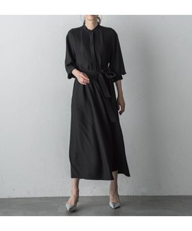 【ロートレ アモン/LAUTRE AMONT】のバックサテンジョーゼットワンピース≪洗濯機で洗える≫ 人気、トレンドファッション・服の通販 founy(ファニー) ファッション Fashion レディースファッション WOMEN ワンピース Dress インナー Inner ストレッチ Stretch ドレス Dress ドレープ Drape フロント Front エレガント 上品 Elegant 洗える Washable |ID:prp329100004202074