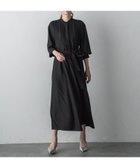 【ロートレ アモン/LAUTRE AMONT】のバックサテンジョーゼットワンピース≪洗濯機で洗える≫ 人気、トレンドファッション・服の通販 founy(ファニー) ファッション Fashion レディースファッション WOMEN ワンピース Dress インナー Inner ストレッチ Stretch ドレス Dress ドレープ Drape フロント Front エレガント 上品 Elegant 洗える Washable thumbnail ブラック|ID: prp329100004202074 ipo3291000000029112290