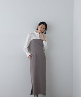 【エヌ ナチュラルビューティーベーシック/N.Natural Beauty basic】のベアトップストレートワンピース《S Size Line》 人気、トレンドファッション・服の通販 founy(ファニー) ファッション Fashion レディースファッション WOMEN ワンピース Dress インナー Inner シャーリング Shirring ストレート Straight スリット Slit フィット Fit |ID:prp329100004202175