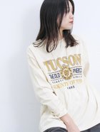 【サマンサモスモス/Samansa Mos2】のロゴプリントシャーリングロンT 人気、トレンドファッション・服の通販 founy(ファニー) ファッション Fashion レディースファッション WOMEN トップス・カットソー Tops/Tshirt ロング / Tシャツ T-Shirts ガーリー Girly シャーリング Shirring スリーブ Sleeve フィット Fit フレア Flare プリント Print ボトム Bottom ロング Long 定番 Standard thumbnail ライトベージュ|ID: prp329100004202280 ipo3291000000029113477