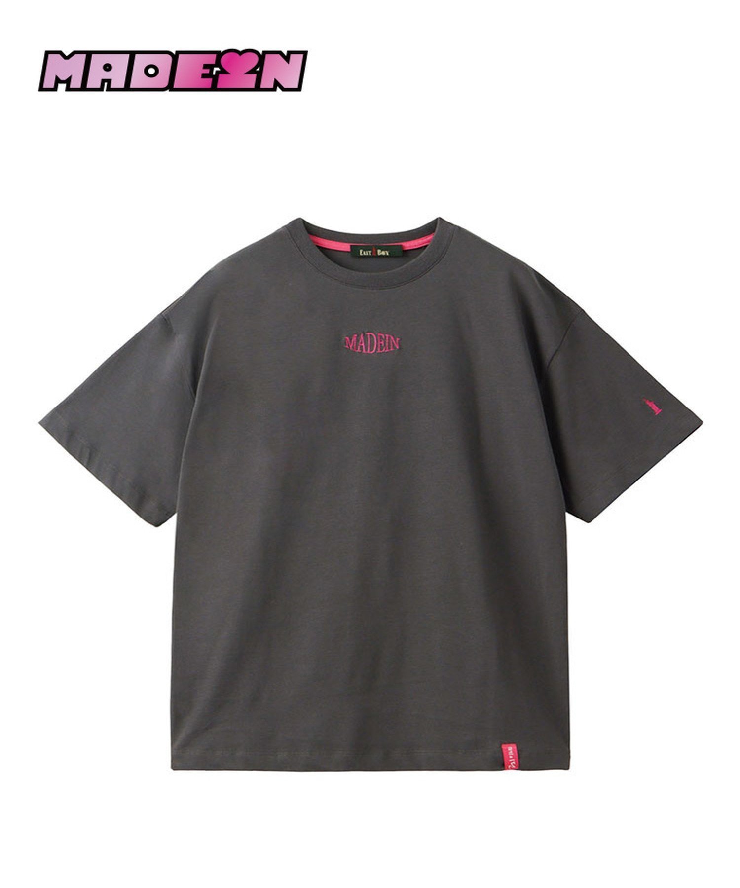 【イーストボーイ/EASTBOY】のTシャツ 半袖 MADEIN 学生服 中学生 高校生 女子 JK 制服 スクール インテリア・キッズ・メンズ・レディースファッション・服の通販 founy(ファニー) 　ファッション　Fashion　レディースファッション　WOMEN　トップス・カットソー　Tops/Tshirt　シャツ/ブラウス　Shirts/Blouses　ロング / Tシャツ　T-Shirts　インド　India　コラボ　Collaboration　サテン　Satin　シンプル　Simple　スペシャル　Special　ネオン　Neon　プリント　Print　半袖　Short Sleeve　メンズ　Mens　再入荷　Restock/Back In Stock/Re Arrival　おすすめ　Recommend　チャコール|ID: prp329100004202402 ipo3291000000029188279