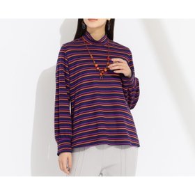 【リリアンビューティ/Liliane Burty】の先染めマルチボーダー ハイネックTシャツ 同素材アイテム有 人気、トレンドファッション・服の通販 founy(ファニー) ファッション Fashion レディースファッション WOMEN トップス・カットソー Tops/Tshirt シャツ/ブラウス Shirts/Blouses ロング / Tシャツ T-Shirts ウォーム Worm オレンジ Orange グラデーション Gradation 切替 Switching スリット Slit チュニック Tunic 長袖 Long Sleeve ハイネック High Neck ベスト Vest ボーダー Border 無地 Plain Color A/W・秋冬 Aw・Autumn/Winter・Fw・Fall-Winter |ID:prp329100004202414