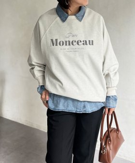 【シェトワ/Chez toi】の圧縮起毛ラグランロゴプルオーバー 人気、トレンドファッション・服の通販 founy(ファニー) ファッション Fashion レディースファッション WOMEN トップス・カットソー Tops/Tshirt プルオーバー Pullover おすすめ Recommend スリーブ Sleeve デニム Denim ワイド Wide |ID:prp329100004202429