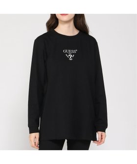 【ゲス/GUESS】のCOLETTE Oversize Ls T-Shirt 人気、トレンドファッション・服の通販 founy(ファニー) ファッション Fashion レディースファッション WOMEN トップス・カットソー Tops/Tshirt シャツ/ブラウス Shirts/Blouses ロング / Tシャツ T-Shirts チュニック Tunic フロント Front ロング Long |ID:prp329100004202449