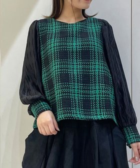 【アクシーズファム/axes femme】のチェックツイードプリーツプルオーバー 人気、トレンドファッション・服の通販 founy(ファニー) ファッション Fashion レディースファッション WOMEN トップス・カットソー Tops/Tshirt プルオーバー Pullover エレガント 上品 Elegant カーディガン Cardigan クラシカル Classical シューズ Shoes シンプル Simple ジャケット Jacket スニーカー Sneakers チェック Check ツイード Tweed トレンド Trend バレエ Ballet プリーツ Pleats |ID:prp329100004202458