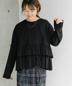 【プードゥドゥ/POU DOU DOU】のティアードフリルトップス 人気、トレンドファッション・服の通販 founy(ファニー) ファッション Fashion レディースファッション WOMEN トップス・カットソー Tops/Tshirt おすすめ Recommend スマート Smart デニム Denim バランス Balance フリル Frills ボトム Bottom |ID:prp329100004202498