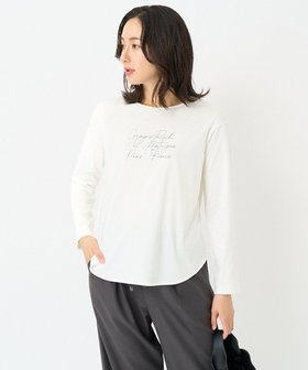 【ジョルジュ レッシュ/GEORGES RECH】のラメプリントラインストーンロゴカットソー 人気、トレンドファッション・服の通販 founy(ファニー) ファッション Fashion レディースファッション WOMEN トップス・カットソー Tops/Tshirt カットソー Cut and Sewn インナー Inner ジャケット Jacket ジャージー Jersey ストーン Stone プリント Print ベーシック Basic ボトム Bottom 羽織 Haori |ID:prp329100004202514