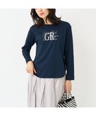 【ジョルジュ レッシュ/GEORGES RECH】のラメプリントラインストーンロゴカットソー 人気、トレンドファッション・服の通販 founy(ファニー) ファッション Fashion レディースファッション WOMEN トップス・カットソー Tops/Tshirt カットソー Cut and Sewn インナー Inner ジャケット Jacket ジャージー Jersey ストーン Stone プリント Print ベーシック Basic ボトム Bottom 羽織 Haori thumbnail ネイビー|ID: prp329100004202514 ipo3291000000029408789