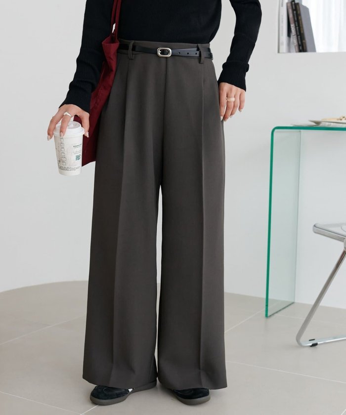 【ディスコート/Discoat】のよくばり2タックワイドパンツ インテリア・キッズ・メンズ・レディースファッション・服の通販 founy(ファニー) https://founy.com/ ファッション Fashion レディースファッション Fashion for Women パンツ Pants & Trousers センター Center, Center Line ポケット Pocket, Pocket Detail おすすめ Recommended / Our Picks |ID: prp329100004202775 ipo3291000000034498049