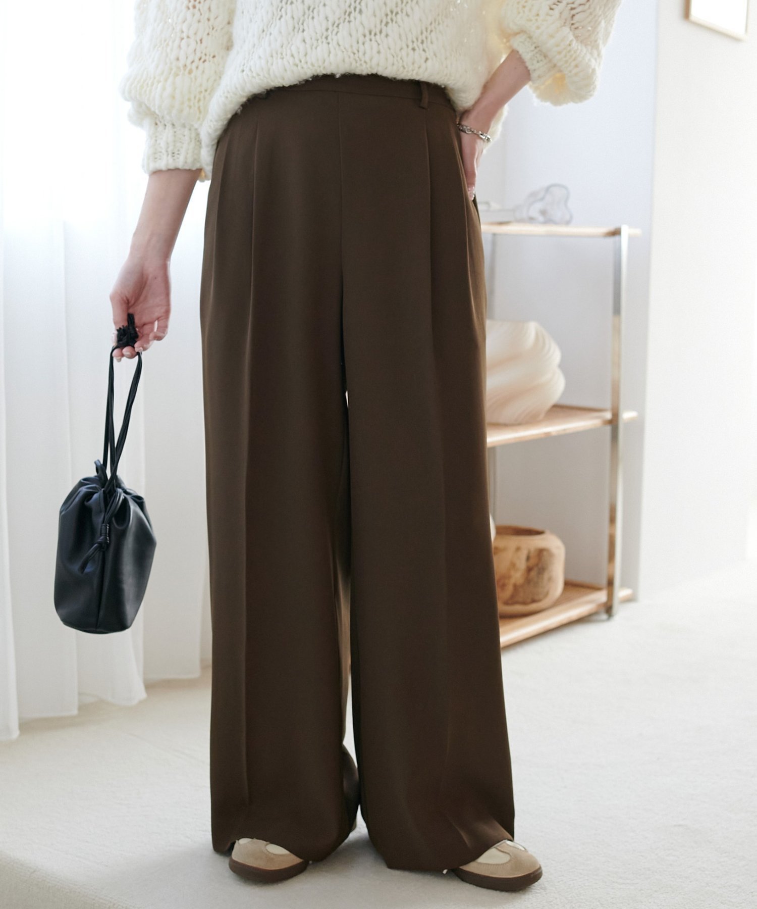 【ディスコート/Discoat】のよくばり2タックワイドパンツ インテリア・キッズ・メンズ・レディースファッション・服の通販 founy(ファニー) ファッション Fashion レディースファッション Fashion for Women パンツ Pants & Trousers センター Center, Center Line ポケット Pocket, Pocket Detail おすすめ Recommended / Our Picks ブラウン|ID: prp329100004202775 ipo3291000000034568380