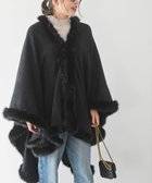 【アールピーエス/rps】のフェイクファーポンチョコート 人気、トレンドファッション・服の通販 founy(ファニー) ファッション Fashion レディースファッション WOMEN アウター Coat Outerwear コート Coats ポンチョ Ponchos エレガント 上品 Elegant ニットソー Knit Sew フェイクファー Faux Fur フロント Front 結婚式 Wedding Ceremony thumbnail ブラック|ID: prp329100004203081 ipo3291000000029120036