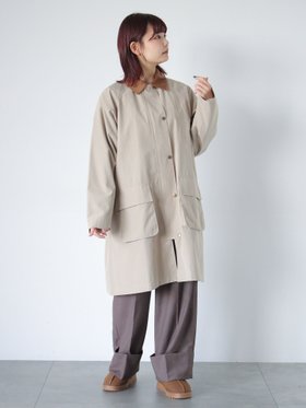 【エヘカソポ/ehka sopo】のコーデュロイ襟コート 人気、トレンドファッション・服の通販 founy(ファニー) ファッション Fashion レディースファッション WOMEN アウター Coat Outerwear コート Coats コーデュロイ Corduroy スリーブ Sleeve フラップ Flap ポケット Pocket ワンポイント One Point |ID:prp329100004203141