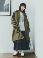 【エヘカソポ/ehka sopo】のコーデュロイ襟コート 人気、トレンドファッション・服の通販 founy(ファニー) ファッション Fashion レディースファッション WOMEN アウター Coat Outerwear コート Coats コーデュロイ Corduroy スリーブ Sleeve フラップ Flap ポケット Pocket ワンポイント One Point thumbnail カーキ|ID: prp329100004203141 ipo3291000000029120274