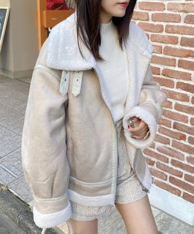 【イング/INGNI】のボアムートンB-3 人気、トレンドファッション・服の通販 founy(ファニー) ファッション Fashion レディースファッション WOMEN なめらか Smooth ジャケット Jacket スタンド Stand トレンド Trend ビッグ Big フェイクムートン Fake Shearling フェイクレザー Faux Leather ボンディング Bonding エレガント 上品 Elegant 冬 Winter 防寒 Cold Protection |ID:prp329100004203195