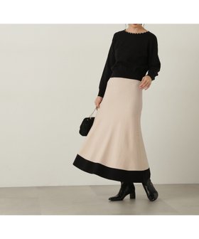 【プロポーション ボディドレッシング/PROPORTION BODY DRESSING】のバイカラーパールニットセットアップ 人気、トレンドファッション・服の通販 founy(ファニー) ファッション Fashion レディースファッション WOMEN トップス・カットソー Tops/Tshirt ニット Knit Tops パール Pearl ボトム Bottom |ID:prp329100004203225